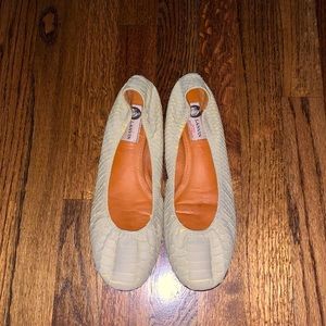 Lanvin snake skin ballerina slippers